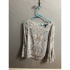 White House Black Market  3/4 Sleeve Top Size 0